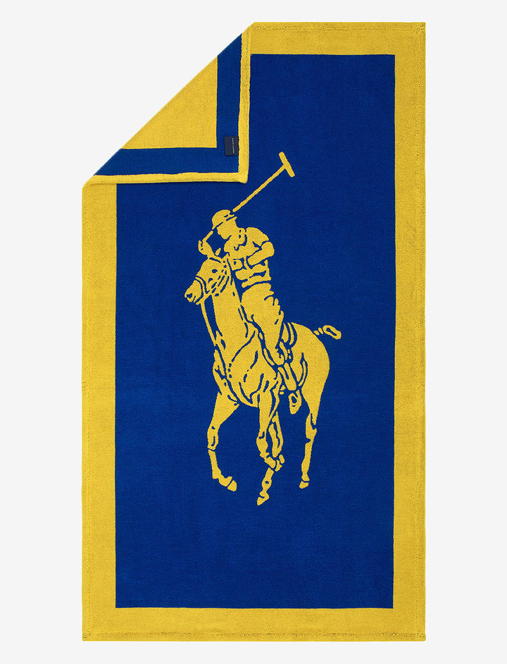 Ralph Lauren Polo Jacquard Beach Towel | Yellow/Navy