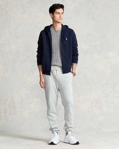 Ralph Lauren Double-Knit Full-Zip Hoodie | Aviator Navy