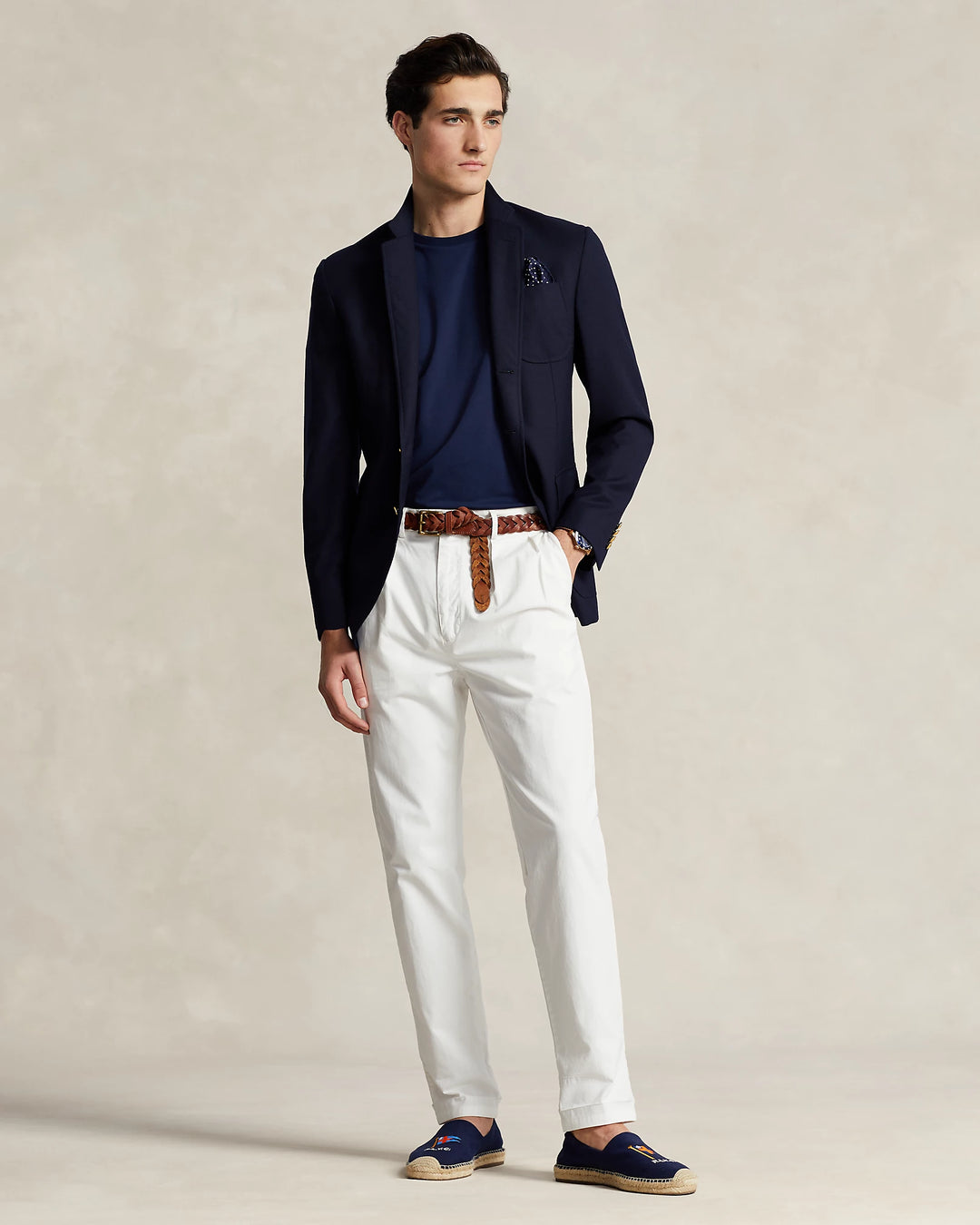 Ralph Lauren Custom Slim Fit Interlock Soft Cotton T-Shirt | Refined Navy