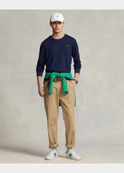 Ralph Lauren Custom Slim Fit Soft Cotton Interlock T-Shirt | Refined Navy