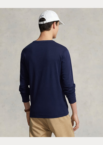 Ralph Lauren Custom Slim Fit Soft Cotton Interlock T-Shirt | Refined Navy