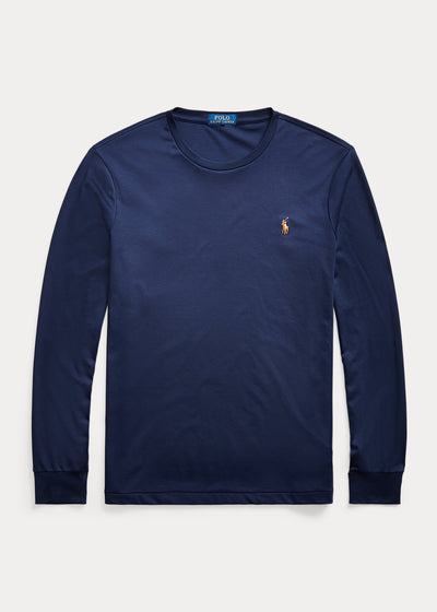 Ralph Lauren Custom Slim Fit Soft Cotton Interlock T-Shirt | Refined Navy