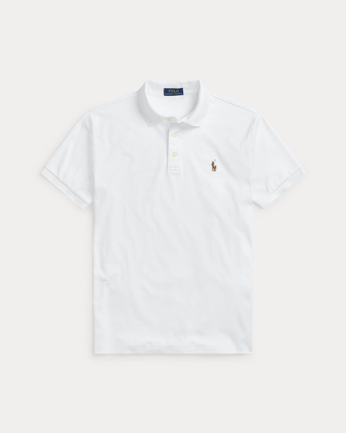 Ralph Lauren Custom Slim Fit Soft Cotton Polo Shirt | White