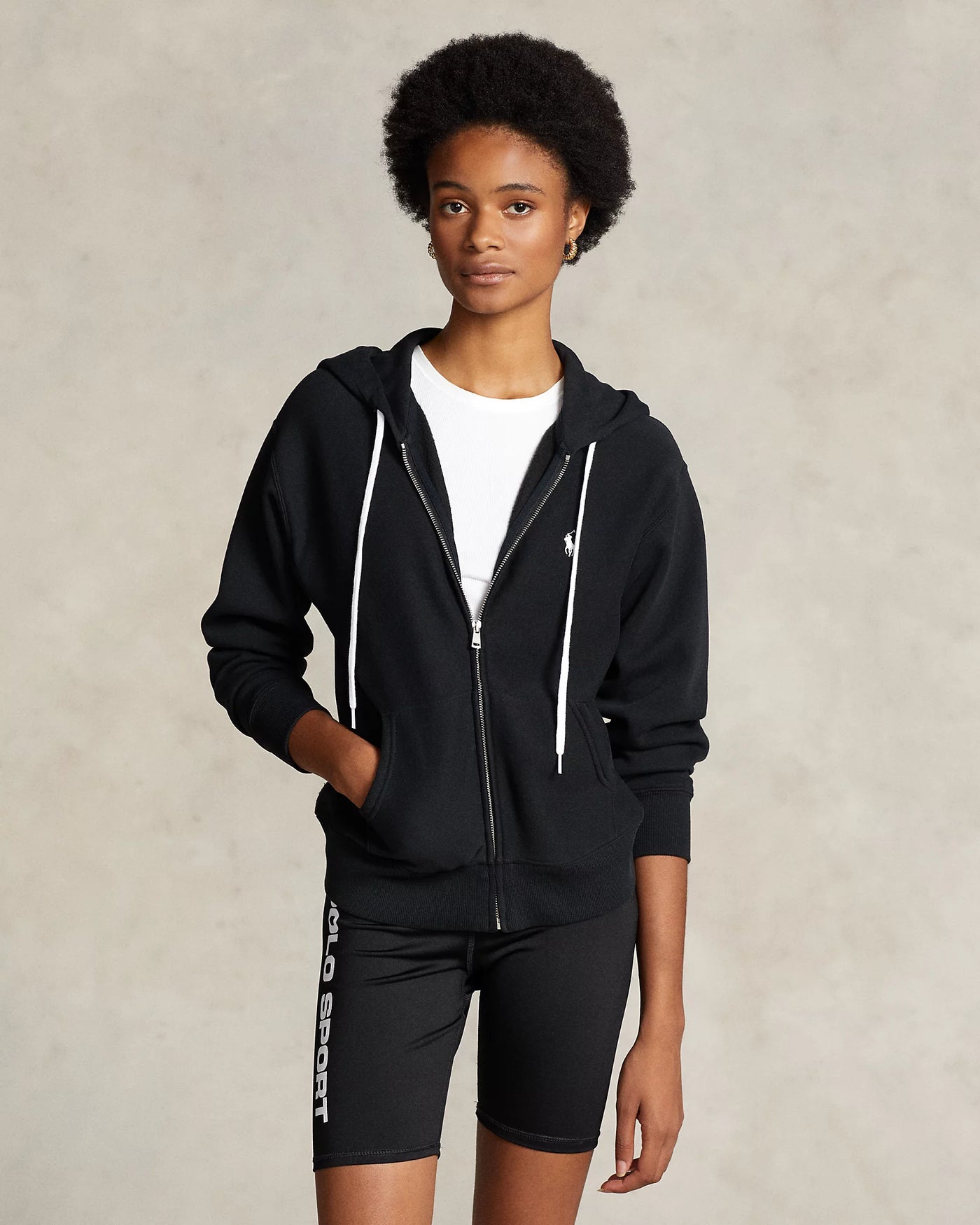 Ralph Lauren Fleece Full-Zip Hoodie | Black