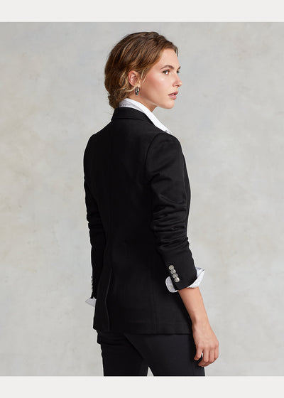 Ralph Lauren Double-Knit Jacquard Blazer | Black