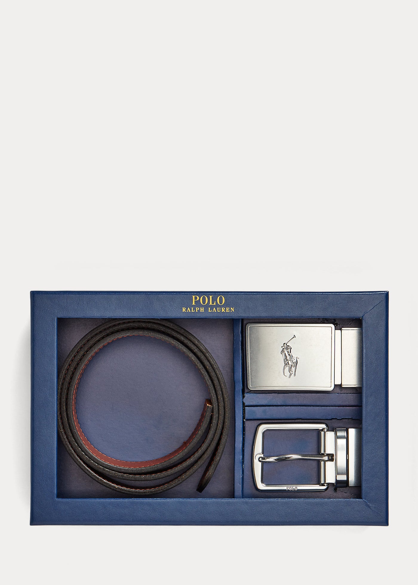 Ralph Lauren Reversible Leather Belt Gift Set | Black/Brown