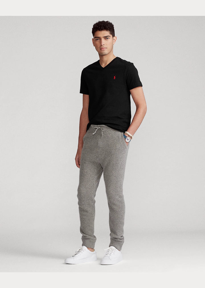 Ralph Lauren Custom Slim Fit Jersey V-Neck T-Shirt | Black