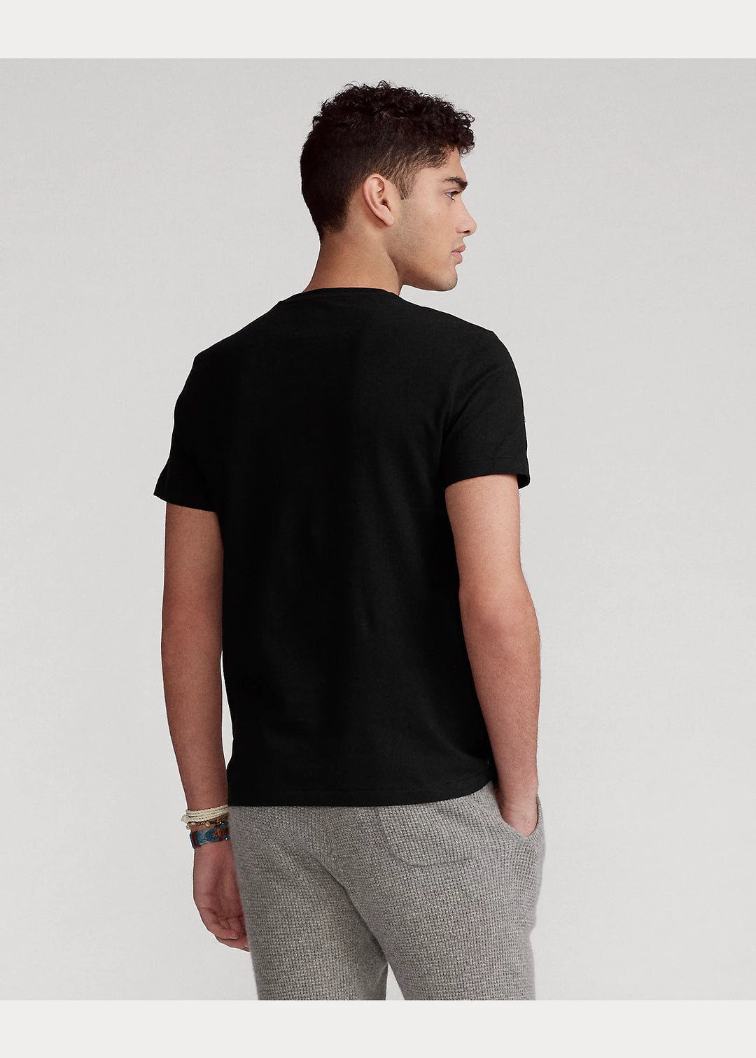 Ralph Lauren Custom Slim Fit Jersey V-Neck T-Shirt | Black