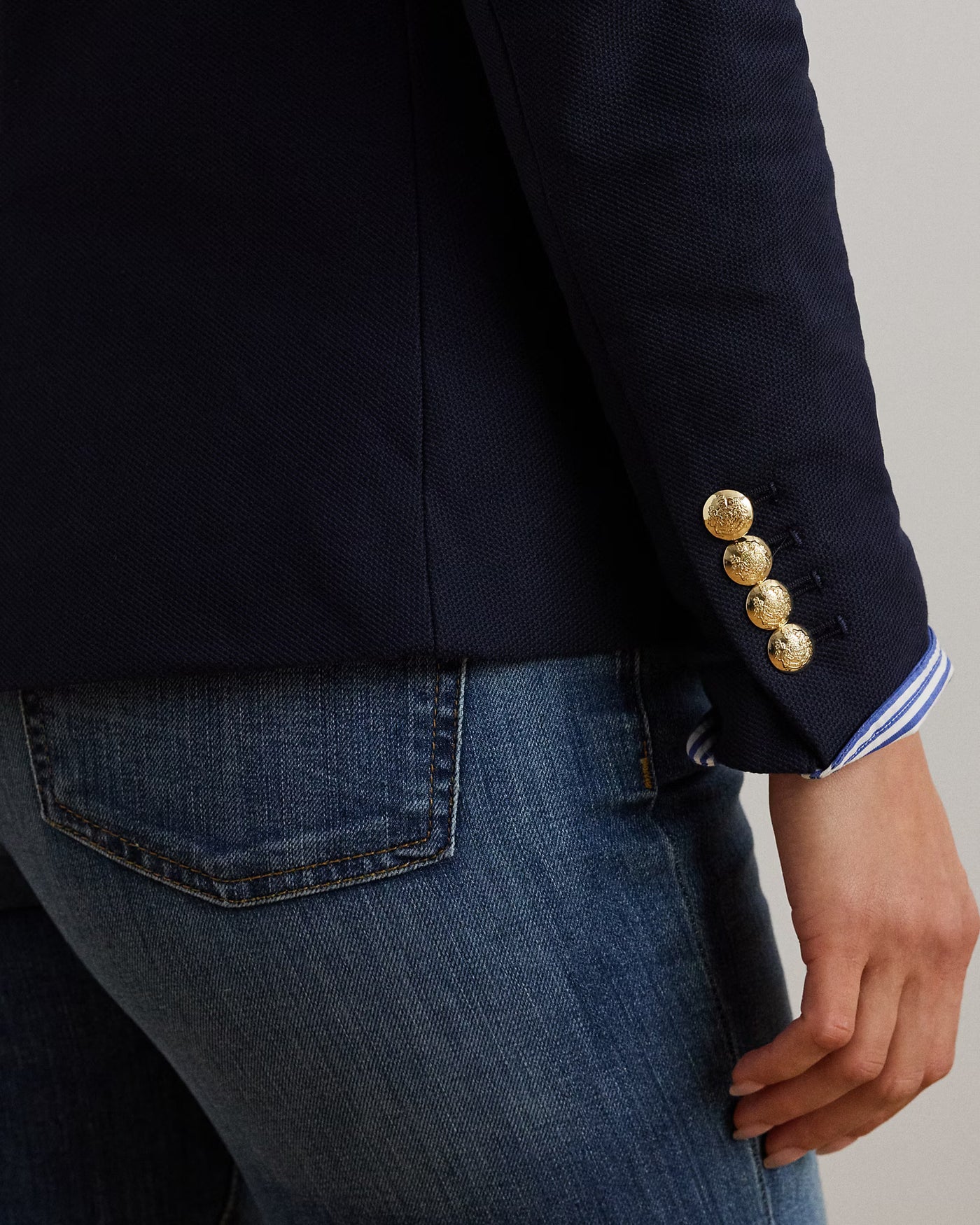 Lauren Ralph Lauren Bullion Jacquard Blazer | Navy