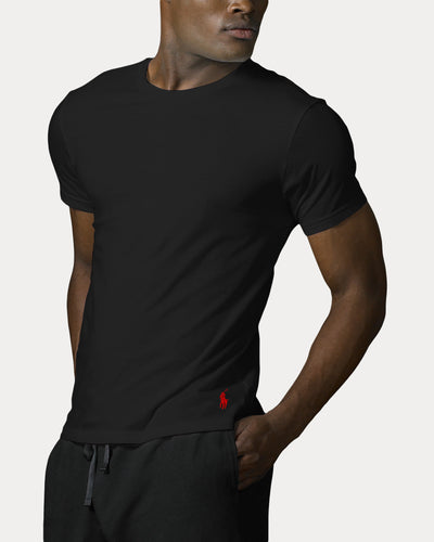 Ralph Lauren Classic Crewneck Undershirt 2-Pack | Black