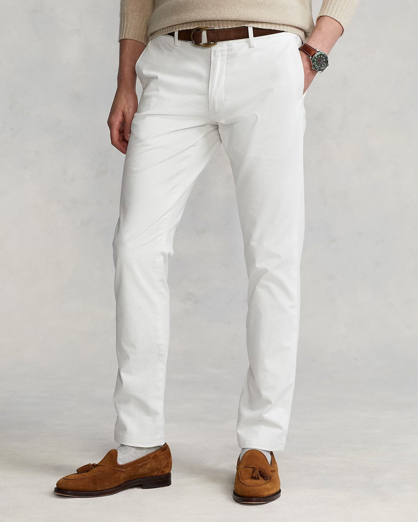 Ralph Lauren Stretch Slim Fit Chino Trouser | Deckwash White