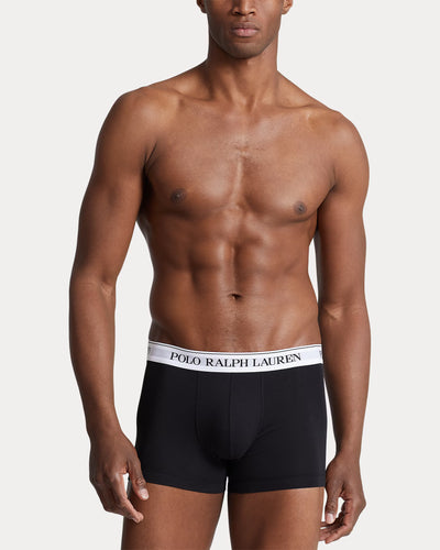 Ralph Lauren Classic Stretch Cotton Trunk 3-Pack | Black/White/Grey