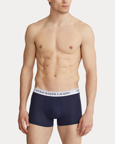 Ralph Lauren Classic Stretch Cotton Trunk 3-Pack | Navy/Pony