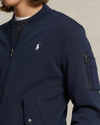 Ralph Lauren Double-Knit Bomber Jacket | Aviator Navy