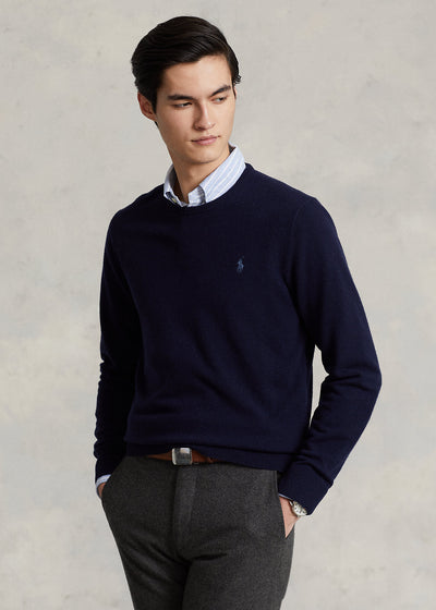 Ralph Lauren Wool Crewneck Jumper | Hunter Navy