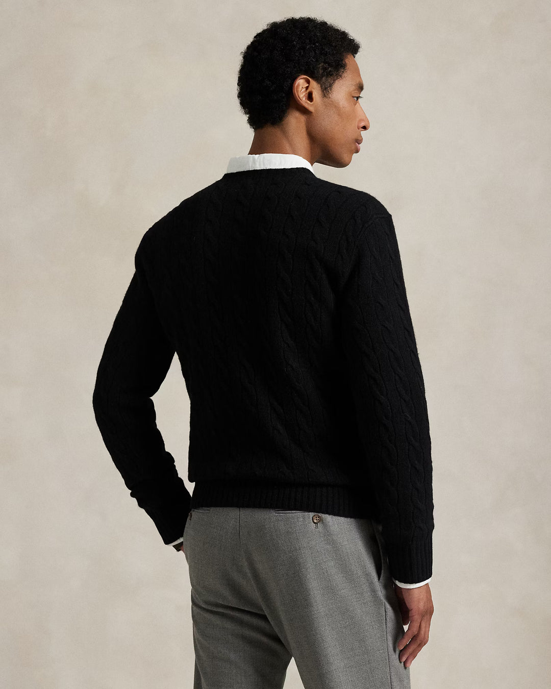 Ralph Lauren Cable-Knit Wool-Cashmere Jumper | Black