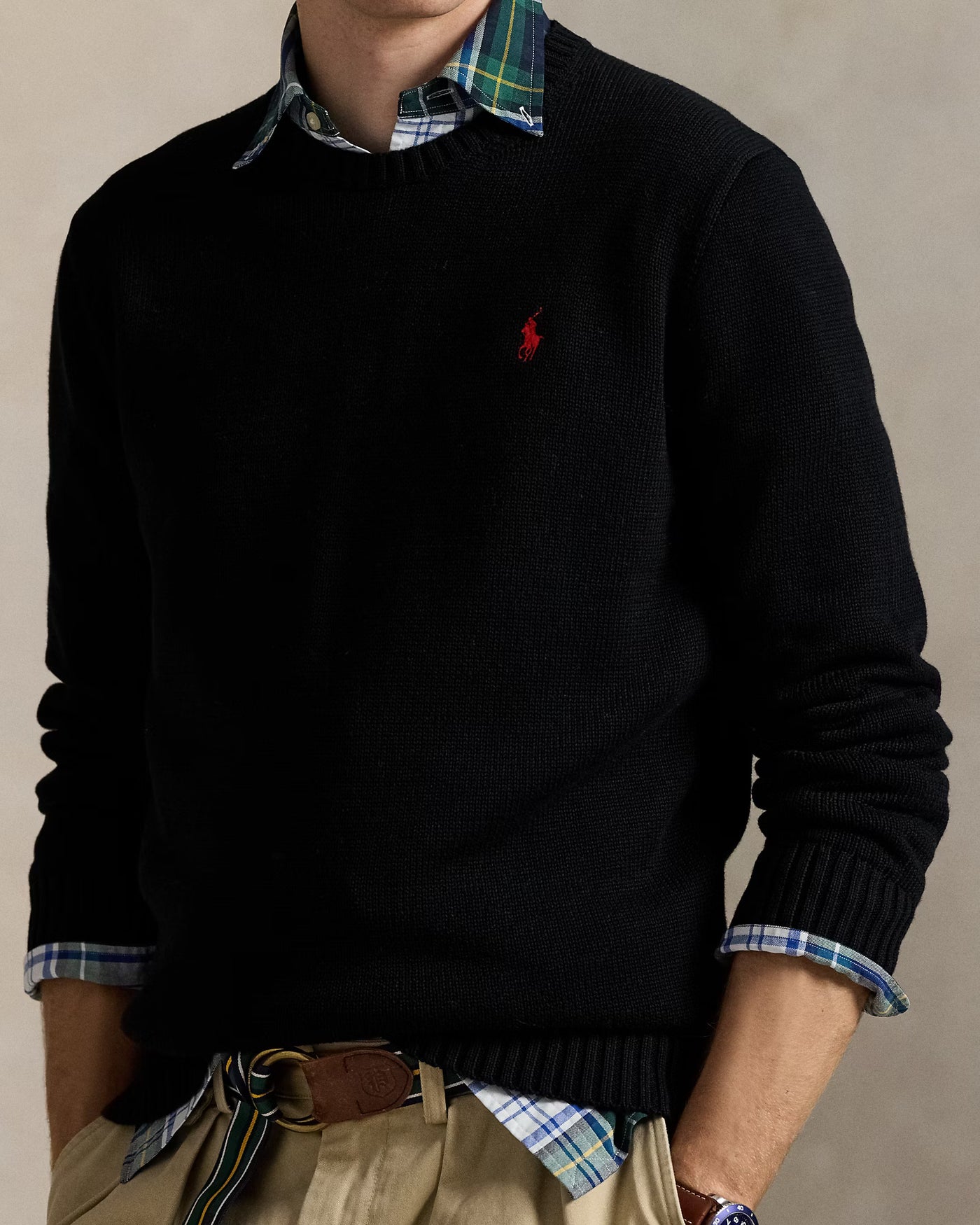 Ralph Lauren Cotton Crewneck Jumper | Black