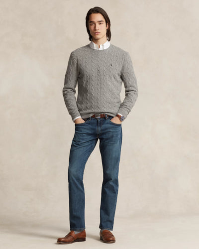 Ralph Lauren Cable-Knit Wool-Cashmere Jumper | Grey