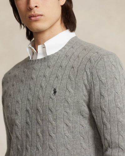 Ralph Lauren Cable-Knit Wool-Cashmere Jumper | Grey