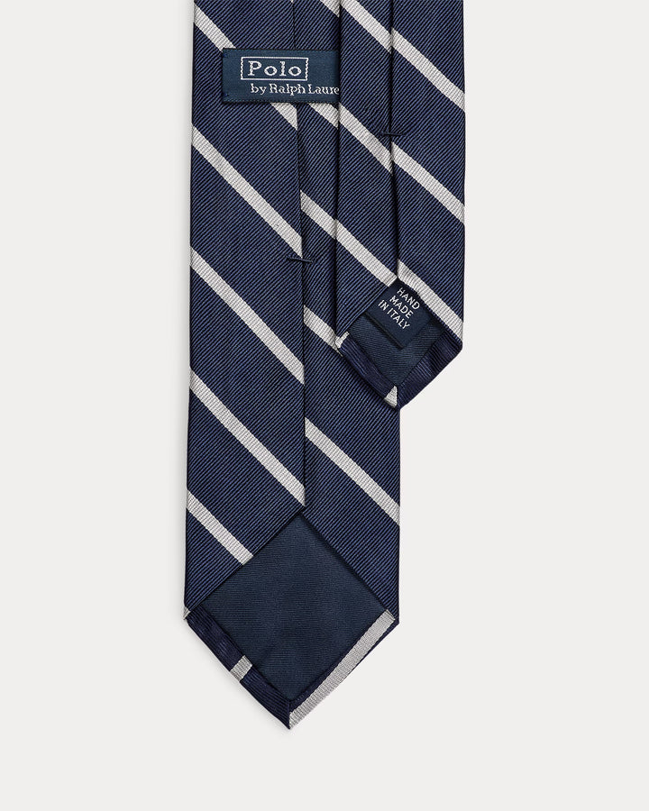 Ralph Lauren Striped Silk Repp Tie | Navy/White