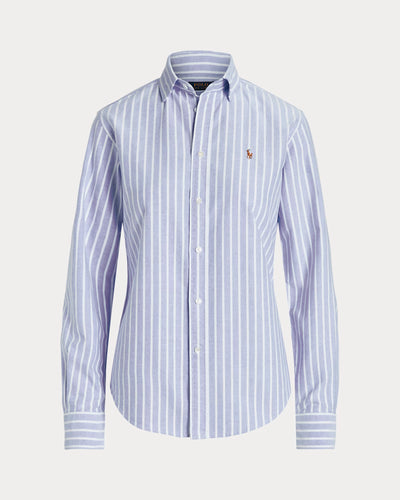 Ralph Lauren Slim Fit Striped Oxford Shirt | Blue/White