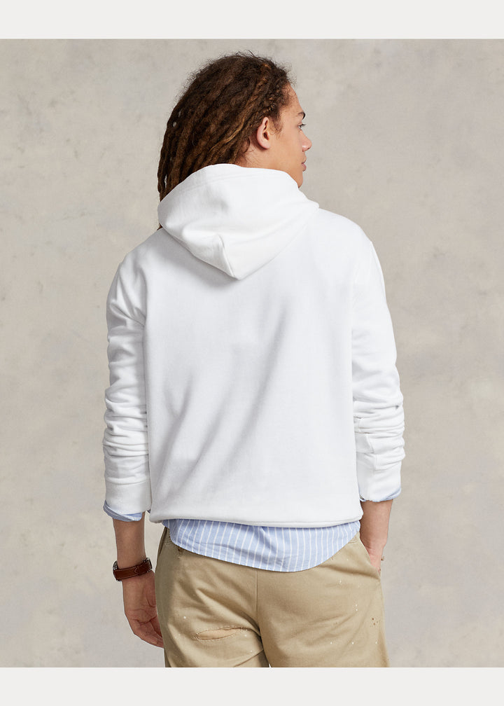 Ralph Lauren Big Pony Logo Fleece Hoodie | White