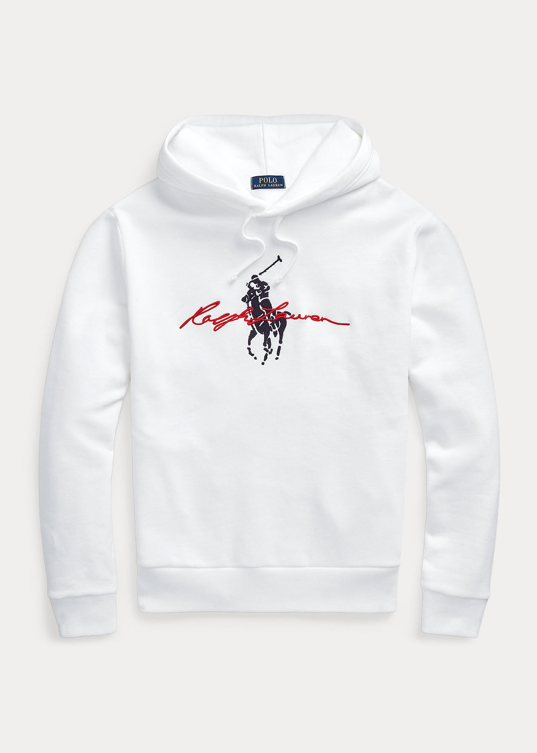 Ralph Lauren Big Pony Logo Fleece Hoodie | White