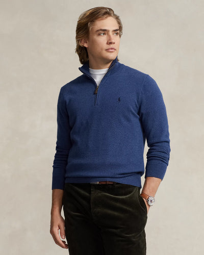 Ralph Lauren Wool Quarter-Zip Jumper | Rustic Navy