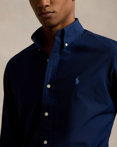 Ralph Lauren Custom Fit Stretch Poplin Shirt | Black