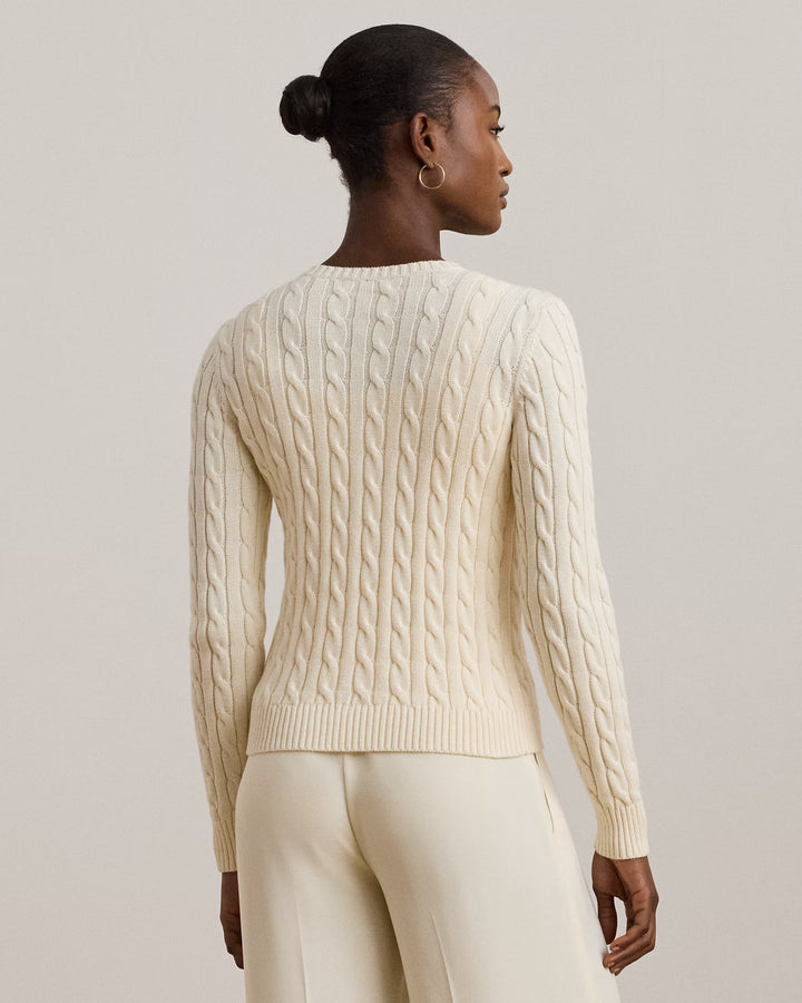 Lauren Ralph Lauren Cable-Knit Cotton Cardigan | Cream