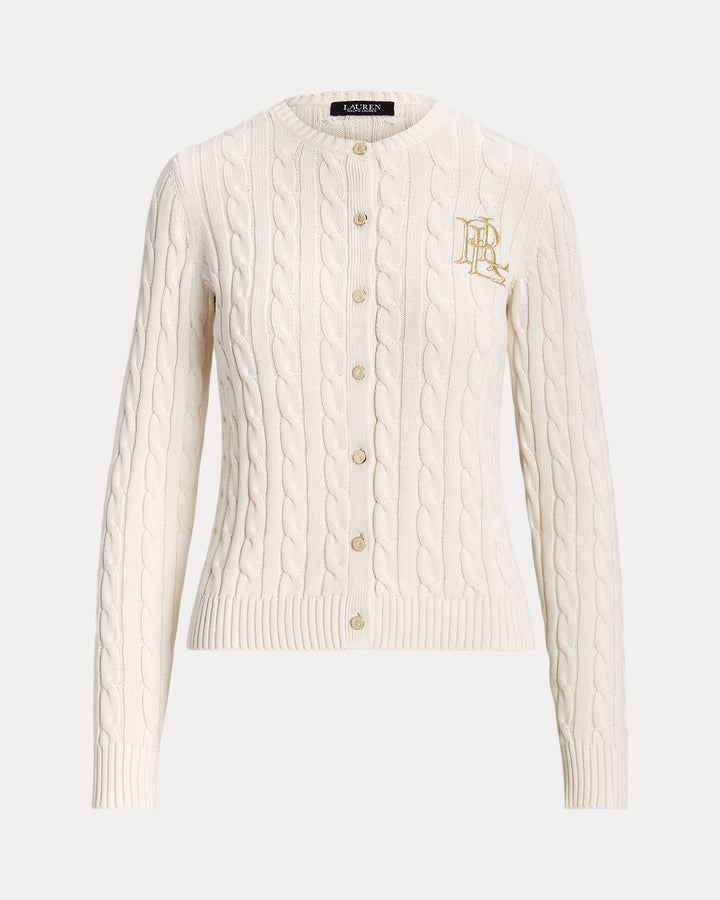 Lauren Ralph Lauren Cable-Knit Cotton Cardigan | Cream