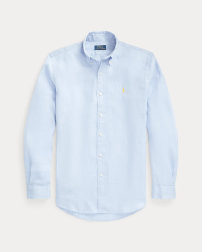 Ralph Lauren Custom Fit Linen Shirt | Blue Hyacinth