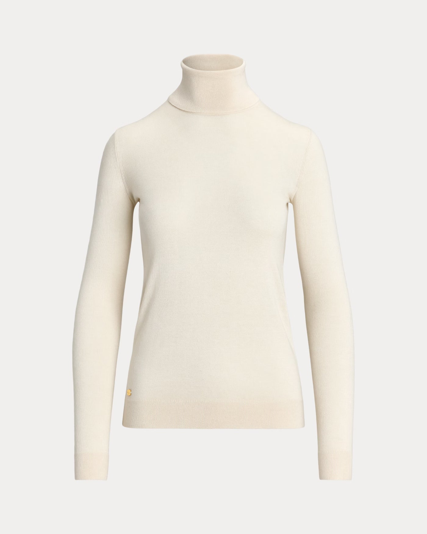 Lauren Ralph Lauren Silk-Blend Roll Neck Jumper | Cream