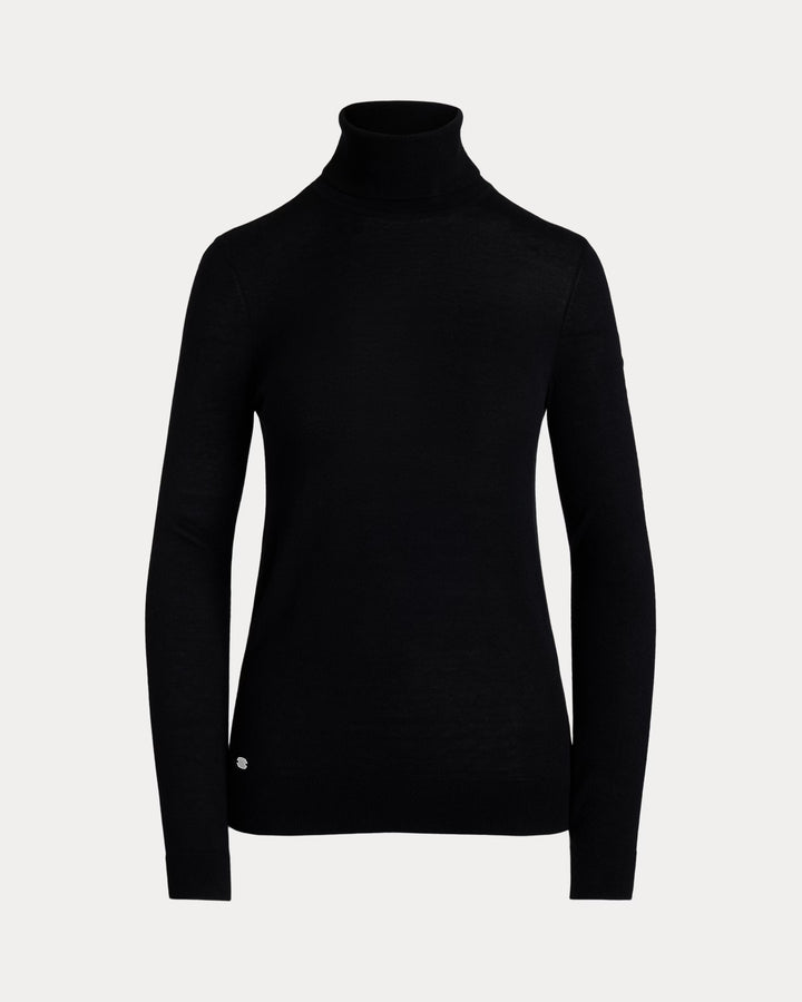 Lauren Ralph Lauren Silk-Blend Roll Neck Jumper | Black