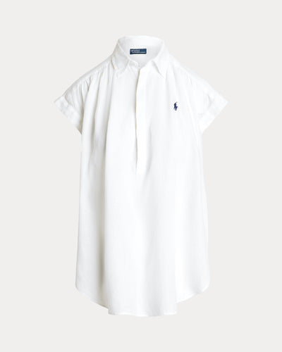 Ralph Lauren Linen Popover Shirt | White