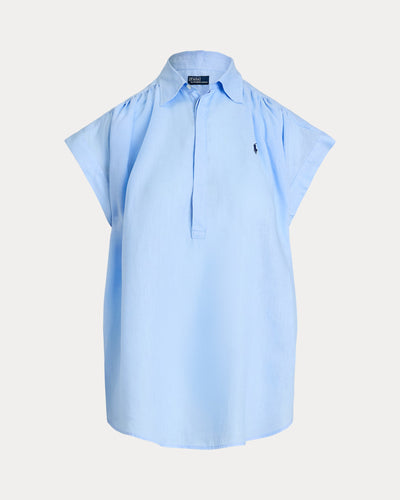 Ralph Lauren Linen Popover Shirt | Baby Blue