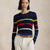 Ralph Lauren Striped Cable-Knit Cotton Jumper | Navy Multi