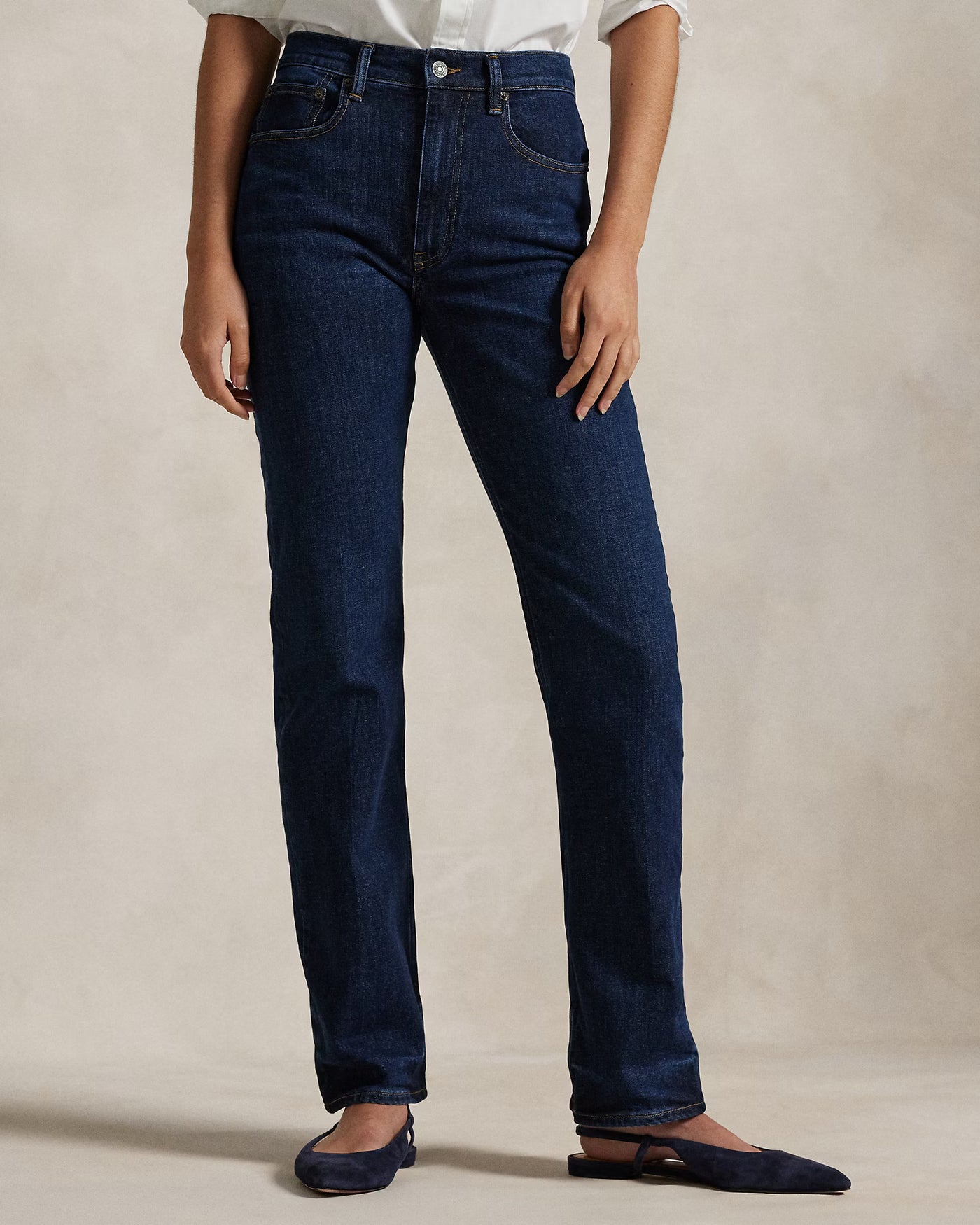 Ralph Lauren High-Rise Straight Jean | Nazas Wash