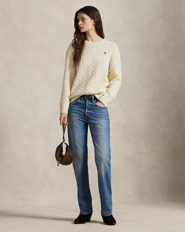 Ralph Lauren Cable Wool-Cashmere Crewneck Jumper | Cream