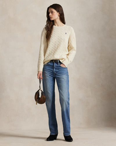 Ralph Lauren Cable Wool-Cashmere Crewneck Jumper | Cream