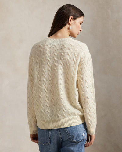 Ralph Lauren Cable Wool-Cashmere Crewneck Jumper | Cream