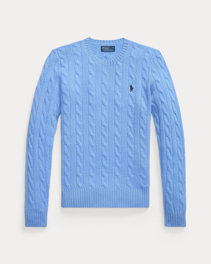 Ralph Lauren Cable Wool-Cashmere Crewneck Jumper | Litchfield Blue