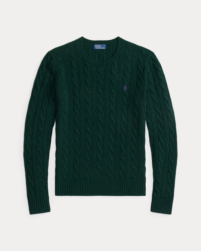 Ralph Lauren Cable Wool-Cashmere Crewneck Jumper | College Green