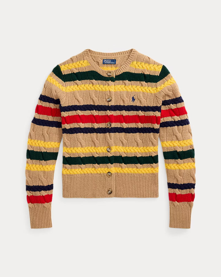 Ralph Lauren Wool+Cashmere Cardigan | Camel Multi