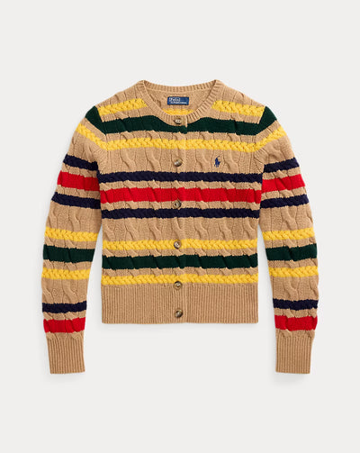 Ralph Lauren Wool+Cashmere Cardigan | Camel Multi
