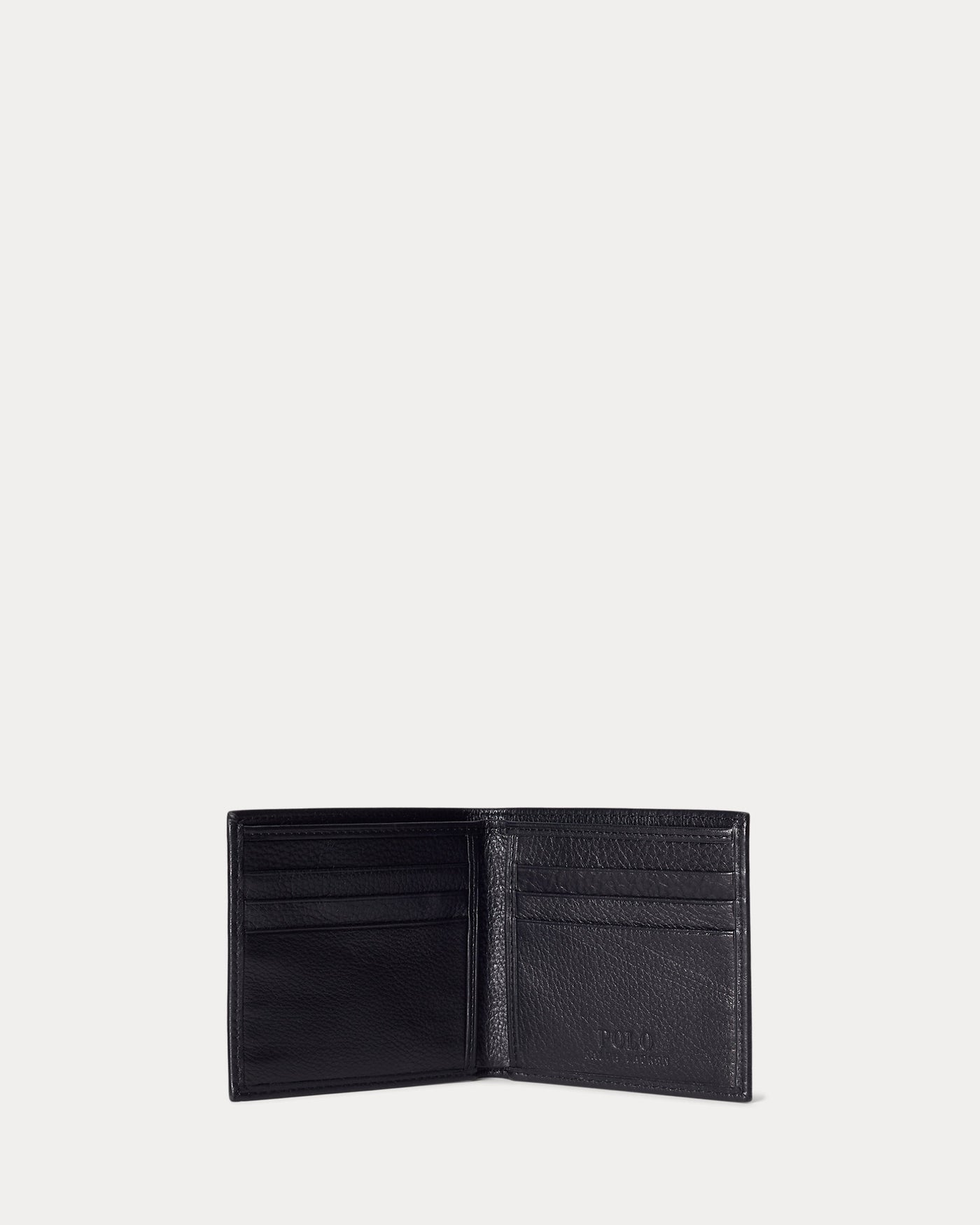 Ralph Lauren Pebbled Leather Billfold Wallet | Black