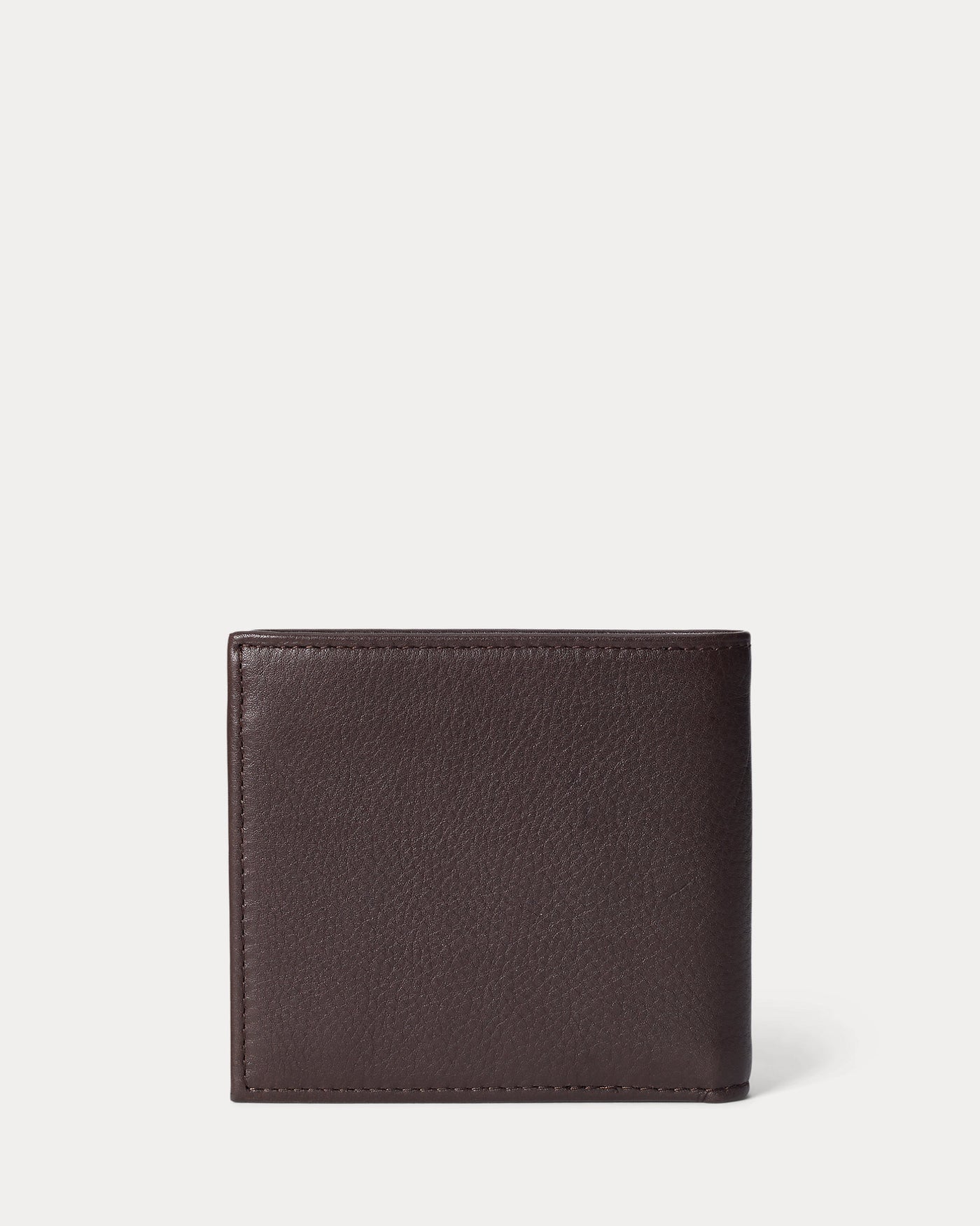 Ralph Lauren Pebbled Leather Billfold Coin Wallet | Brown