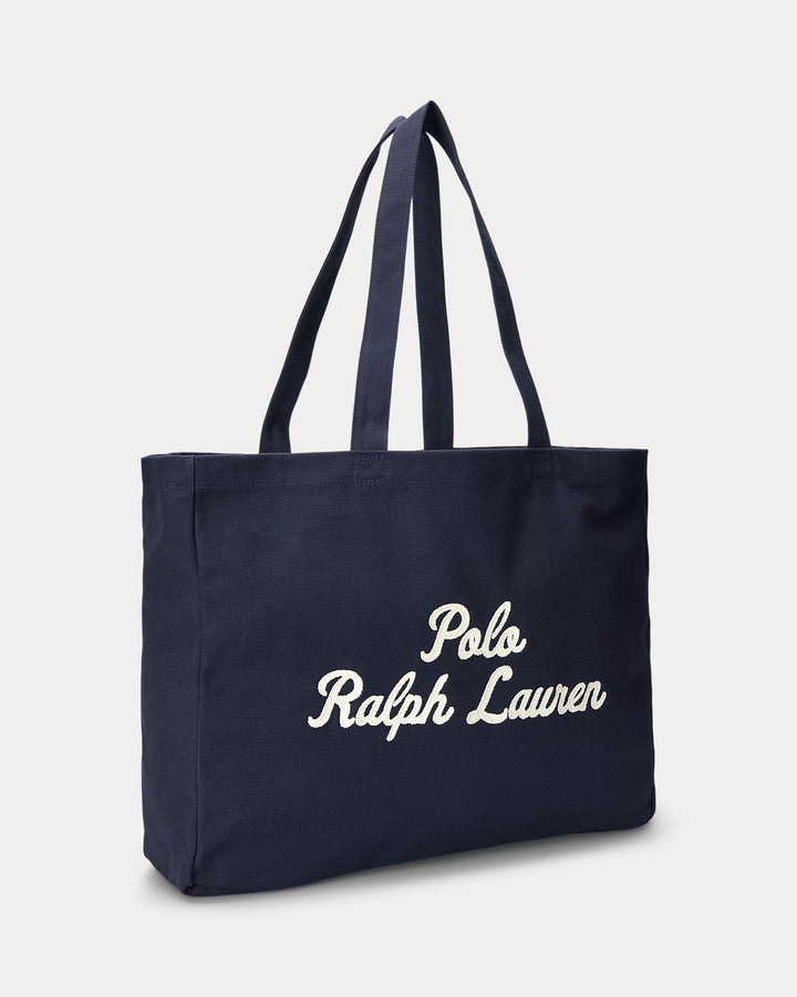 Ralph Lauren Embroidered Canvas Tote | Newport Navy