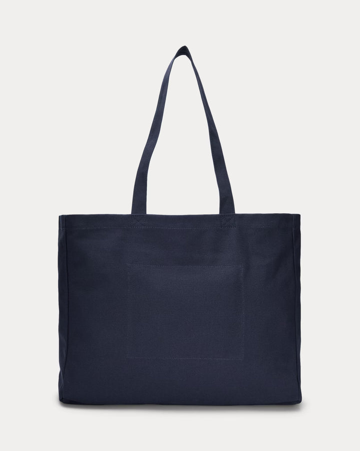 Ralph Lauren Embroidered Canvas Tote | Newport Navy
