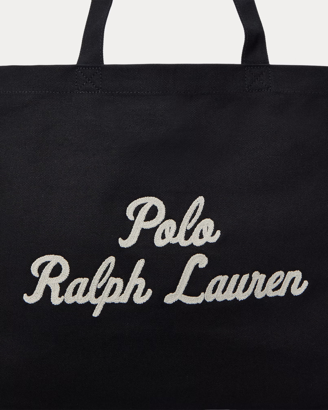 Ralph Lauren Embroidered Canvas Tote | Black